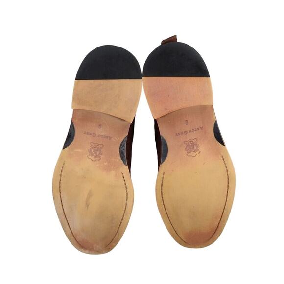 Aston Grey Shoes Men 9 Oxford Derby Leather Brown Plain Toe Dress Formal Classic main image 13